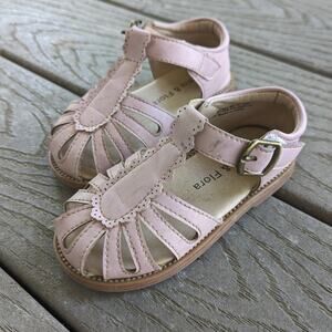 Felix & Flora Closed Toe Sandals Toddler Girls Sz 8 Pink Velcro Summer
